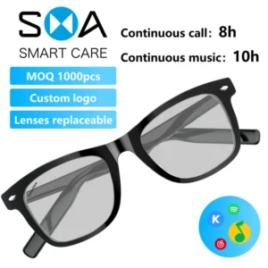 Custom Smart Voice Audio Glasses Wake up Command Bluetooth 5.3 Wireless Sunglasses OEM Real time Notification MOQ 1000