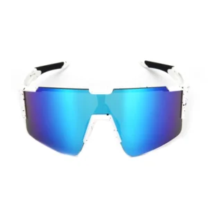 Custom Sports Eyewear for Men Factory Oversized Sunglasses with UV400 One-Piece Lens for Outdoor Sports