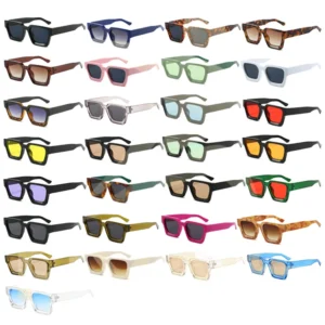 Custom Square Sunglasses Logo Women Classic Retro Vintage Small Frame Men