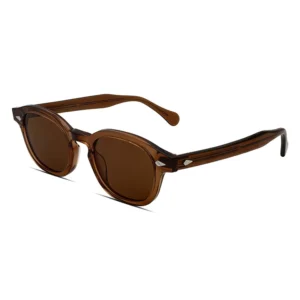 Custom Stylish High Quality Round Handmade Sunglasses Luxury Unique Classic Vintage Acetate Sunglasses