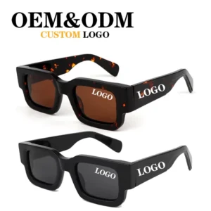 Custom Sunglasses Polarized Acetate Sunglasses Luxury High Quality Thick Square Sunglasses Men