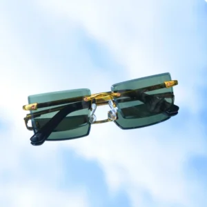 Custom Sunglasses Vendor Men Luxury Rimless Square Frames Sunglasses