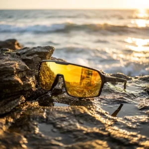 Custom TR90 Fashionable Mirrored Outdoor Sports Cycling Sunglasses UV400 Anti Blue Anti Polarizing Waterproof Goggles