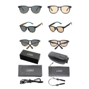 Custom Vintage Lightweight Sunglasses Colored Polarized Glass Lenses Comfortable TR90 Frame for Men Women Outdoor