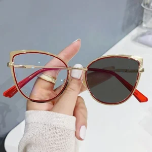 Custom logo Fashion Photochromic Anti Blue Light Eyeglasses Transparent Spectacle Frame Optical Glasses