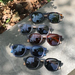 Custom logo New Fashion Sonnenbrille Lunette De Soleil Homme Sunshade Uv400 Sunglasses Luxury Wood Retro Sunglasses