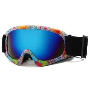Custom logo Outdoors Sports Fashionable Kids Ski Sunglasses Glasses Trendy Dazzling Windproof Protective Sunglasses for Children