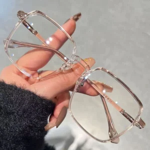 Custom logo Tr90 Anti Blue Light Computer Glasses Eyewear Frame Manufacturer of square Metal Optical Glasses