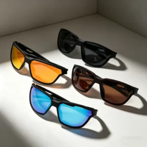 Custom logo UV400 Men’s Sports Sunglasses Running Square Frame Polarized Lens Sunglasses for Outdoor