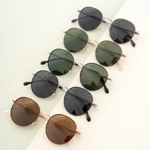 Customizable Simple Half titanium Sun Glasses Classic Sunglasses for Men and Women Daily Commuting