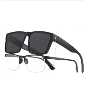 Customizable logo Retro square UV-protective Polarized Sunglasses for Men and Women Universal Fit