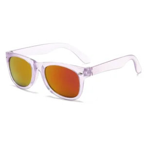 Customized Children’s Sunglasses European Style Elliptical Frame Fashionable Design Multiple Color Lenses PC Mirror