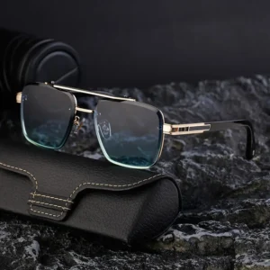 Customized Logo Metal Full Frame Double Bridge UV400 High Quality Comfort Sunglasses