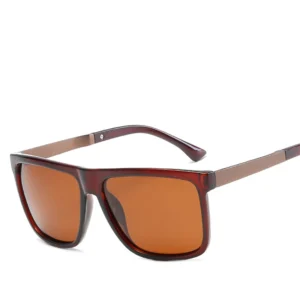 Customized Logo Retro Square Polarized Sunglasses UV400 Protection