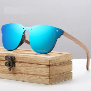 Customized Outdoor Activities Wood TR90 Frame Fashion Polarized Bamboo Sunglasses Women