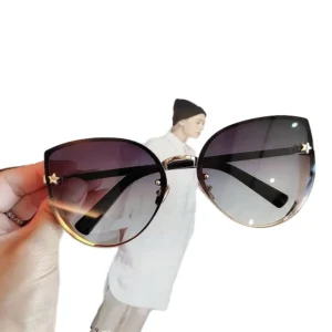 Cutting Sunglasses Fashion Trendy Ladies Vintage Cat Eye Gradient Sunglasses for Women
