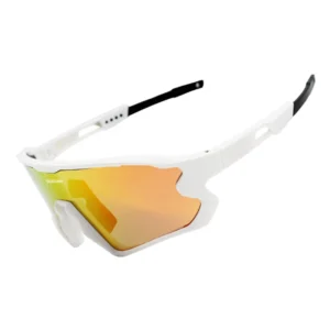 Cycling Sunglasses Polarized Interchangeable UV Protection White
