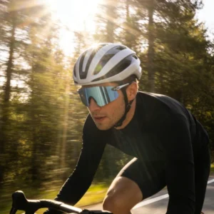 Cycling Sunglasses TR90 Rimless UV400 Wraparound Windproof Sports Eyewear