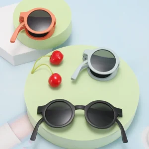 DCOPTICAL Plastic Folding Sunglasses Fold Portable Shades Matte Colors Baby Glasses UV400 for Kids