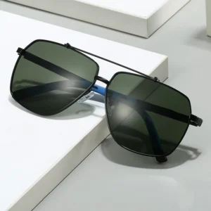 DL Glasses Driving Sunshade Two Color Square Men’s Metal Fashion Sunglasses