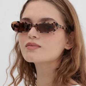 DL Glasses Narrow Frame Cat Eye Small Frame Women Plastic Fashion Sunglasses