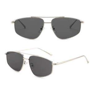 DL Glasses Polygon Irregular UV400 Protection Shades Women Metal Sunglasses