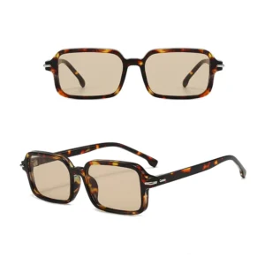 DL Glasses Small Square Plastic Frame Unisex Fashion Sunglasses