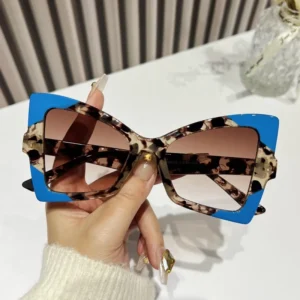 DL Glasses Unisex Modern Fashion Sunglasses PC UV400 Protection Personalized Butterfly Cat Eye Gold Purple Gray