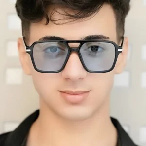 DL Glasses Vintage Square Retro Double Beam Men Fashion Plastic Sunglasses