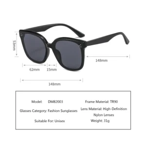 DM82003 Sunglasses with UV Protection and Stylish Frame for Daily Wear