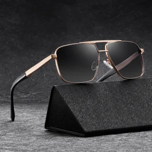 DOISYER Luxury Men’s Designer Polarized Sunglasses UV400 Sun Glasses with Double Girder for Driving High Quality Pilot Style