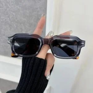 DOISYER Retro Vintage Designer Rectangle Rimless for Custom Logo Unisex UV400 Sunglasses for Women Men