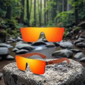 DUBERY D219 Polarized Mens Sunglasses UV400 Protective Wooden Shades with Blue Yellow Frame Factory Sunglasses