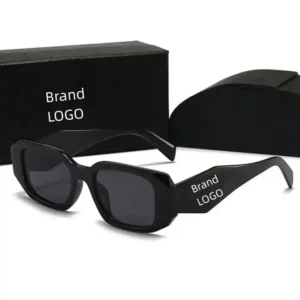 Designer Famous Brands Mens Small Frame Fashion Glasses Custom Shades Logo Black Luxury Plastic Ladies Squared Sunglasses