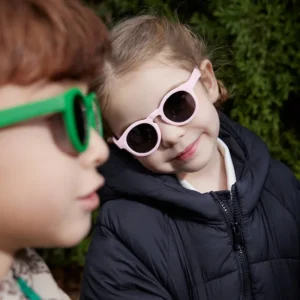 Designer Flexible Silicone Polarized Girls Boys Round Toddle Baby Sunglasses