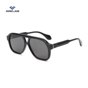 Designer Glasses Men Fashion Custom Double Bridge Big Square Frame Sun Glasses Unisex Custom Acetate Sunglasses