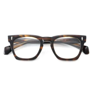 Designer Handmade Acetate Square Computer Eyewear Blue Flat Top Foldable Frame Glasses High Quality Small Thick