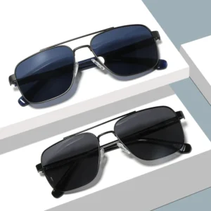 Designer Men Shades Acetate Sunglasses Men Women Metal Square Frame Polarized Lens Anti UV Retro Sunglasses Women and Men