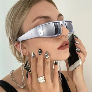 Designer Sunglasses Trending Unisex Custom Logo Shades Famous Brands High Fashion UV400 Protection PC Lenses Blue Frame Newest