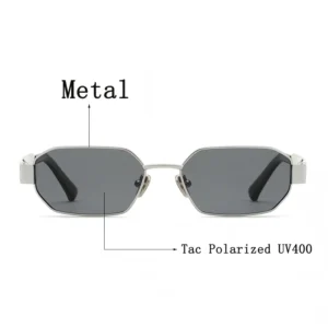 Designer Vintage Sunglasses for Men Women Custom Polarized UV400 TAC Lenses Lightweight Gold Clear Metal Frame