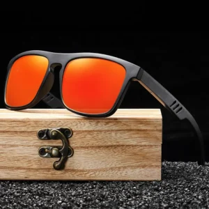 Designer Wooden Spring Sunglasses with PC Frame Bamboo Wood TAC Lenses Pins Bulk Unisex Fashion