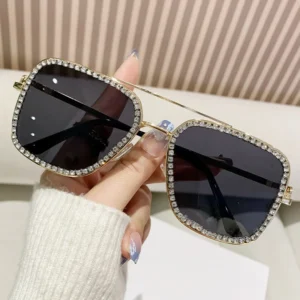 Diamond Fashionable Sunglasses Ladies Luxury Sun Glasses Shades
