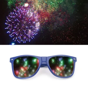 Diffraction Glasses Customizable High Quality Heart Shaped Concert Firework 3D Sunglasses Acrylic Unisex Party Favor