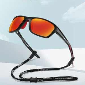 Dot Riding Polarizing Sports Sunglasses Model 3051 Black Gray Frame TAC Lenses TR90 Frame for Men Women Outdoor Driving