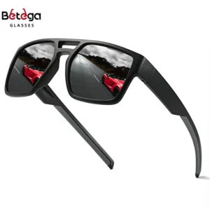 Double Beam Large Frame Men’s Outdoor Sports Riding Polarizing Sunglasses Square Outdoor Fishing Driving