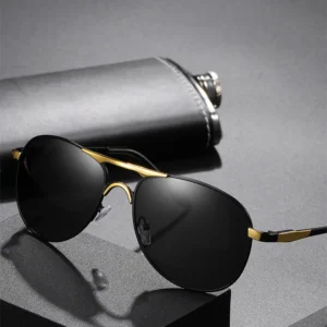 Double Bridge Sunglasses Aviation Big Frame Polarized UV 400 Sunglasses Men Women Retro Eye Glass Frames