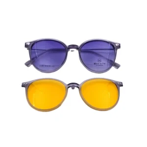 Double Clip Magnetic Multifunctional 3 in 1 Set Mirror Glasses Frame Sunglasses