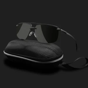 Driving Square Glasses Classic Metal Frame Aviation Polarized Sunglasses Men