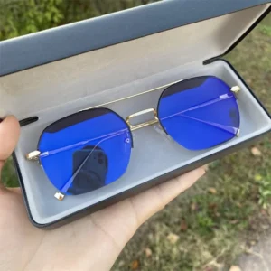 Durable Metal Blue Reflet Photochromic Glasses Men Photogray Femmes Anti Blue Light for Gaming Fishing