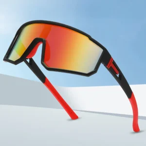 Durable Ultra Light Frame Sunglasses for Men and Women Fashionable Sports Eyewear with Big Lens for Cycling